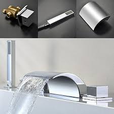 Wand wasserfall armaturen alle 5000 produkte unter ansehen wand wasserfall armaturen. Kinse 5 Loch Chrom Wannenrandarmatur Einhebel Wasserhahn Wasserfall Armatur Waschbecken Badewanne Bad Wannenr Badewannenarmatur Waschtischarmatur Duschsysteme