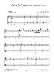 Here is the first middle c version of the pachelbel. Canon In D Easy Piano Solo With Fingerings By Johann Pachelbel 1653 1706 Digital Sheet Music For Score Sheet Music Single Download Print S0 28733 Sheet Music Plus