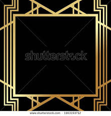 Black And Gold Art Deco Border Art Deco Gatsby Inspired Roaring 20s Style Frame Template Vector Deco Art Frame Invitation Borde Backdrops For Parties Design Template Royalty Free Images