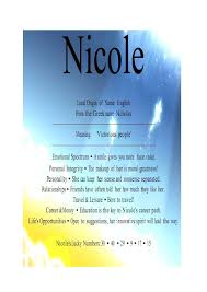 Name Tells Everything Firstnamestore Com Names Nicole Names With Meaning