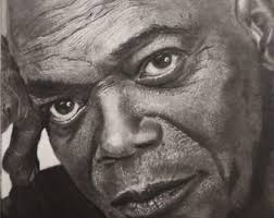 Samuel L. Jackson Pencil Drawing: Pulp Fiction Fan Art (11x17)