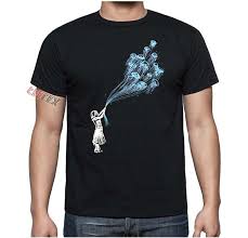 Banksy Jelly Fish Balloon Fishing T Shirts Banksy Mens Tops