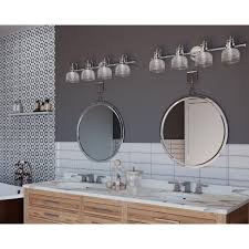 And you now have a diy farmhouse vanity light fixture in your bathroom! Archie Collection Four Light Polished Chrome Clear Double Prismatic Glass Coastal Bath Vanity Light P2997 15 Progress Lighting