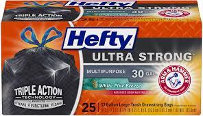 Get red & white 30 gallon lemon scent trash bags (10 ct) delivered to you within two hours via instacart. Amazon Com Hefty Ultra Strong Multipurpose Large Trash Bags Black White Pine Breeze Scent 30 Gallon 25 Count Health Household