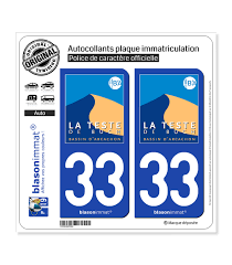 33 La Teste De Buch Ville Autocollant Plaque Immatriculation