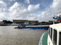 crew rescued as cargo ship sinks on