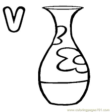 Flower pot for kids drawing. Vase Coloring Page For Kids Free Alphabets Printable Coloring Pages Online For Kids Coloringpages101 Com Coloring Pages For Kids