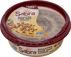 Ingredients cooked chickpeas (water, chickpeas), water, tahini (ground sesame), soybean oil, garlic, salt, red bell pepper, citric acid, hot red chili . Family Size Roasted Pine Nut Hummus Dip Kahan S Superette Crown Heights