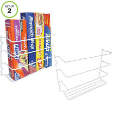 Lose your cabinet doors and open up your kitchen with colorful access to your dishware. Evelots Wrap Foil Organizer Rack Kitchen Cabinet Door Wall Plastic Coated Iron Storage Organization Cabinet Door Organizers