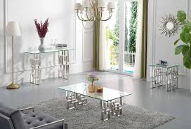 We did not find results for: Buy Meridian Alexis 231 Set Coffee Table End Table Console Table 3 Pcs In Light Gray Chrome Glass Top Online