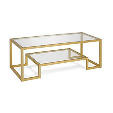 Area furniture,kayla, green panel engineered wood center tables, coffee tables for living room furniture for home decor table collection. Henn Hart Ct0066 Coffee Table One Size Gold Henn Hart Https Www Amazon Com Dp B07n8r9wkn Re Gold Glass Coffee Table Glam Coffee Table Geometric Coffee Table