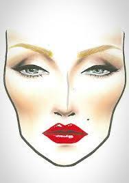1940s Makeup Face Chart Google Search Makeup Makeup