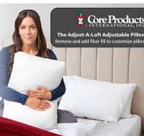 Core Products Adjustable Pillow - Customizable Loft with Alternative-Down  Fill for Side, Back, or Stomach Sleeping; Cooling Gel Memory Foam Keeps You  ...