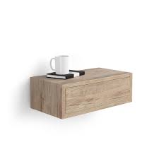 38 cm se fixe sans difficulté au mur. Mobili Fiver Table De Chevet Suspendue Riccardo Chene Melamine Made In Italy Cdiscount Maison