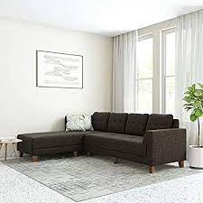 Amazon Brand Solimo Alen Six Seater Lhs L Shape Sofa Set Brown Sofa Design Corner Sofa Design Living Room Sofa Design