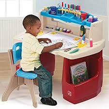 Amazon Com Step2 Deluxe Art Master Kids Desk Toys Games Kids Desk Kid Desk Desk And Chair Set