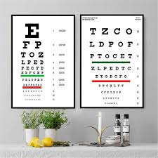 2019 modern eye test snellen chart best eyes test deals poster and prints art paintings wall pictures for living room home decor from windomfac