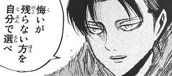 悔いが残らない方を自分で選べ リヴァイ 名言 美しい言葉 アニメ 名言