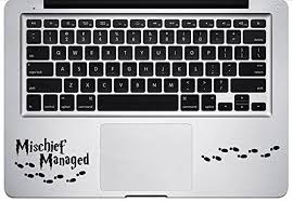 Harry Potter Mischief Managed Trackpad Keyboard Apple Mac Apple Stickers Mischief Managed Chromebook Skin