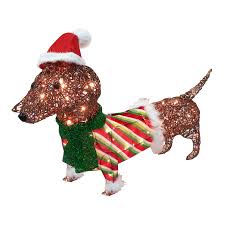 Holiday Living Dog Sculpture With White Incandescent Lights Lowes Com Dog Sculpture Incandescent Lights Outdoor Christmas