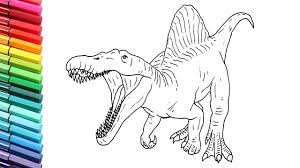 Explore 623989 free printable coloring pages for your kids and adults. How To Draw New Spinosaur From Jurassic World Evolution Drawing And Coloring Dinosaurs Youtube