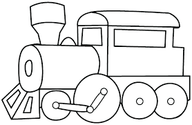 Easy coloring picture of a train passenger coach. Coloring Pages Simple Train Drawing Novocom Top