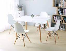 minimalist modern design dining furniture set 1 table 4 chairs plastic chair wooden table d dining furniture sets dining table chairs outdoor tables and chairs