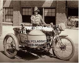 9 94 1914 Early Vintage Harley Davidson Sidecar Motorcycle Boxer Dog Girl Rider Photo Ebay Collectibles Old Motorcycles Motorcycle Sidecar Vintage Biker
