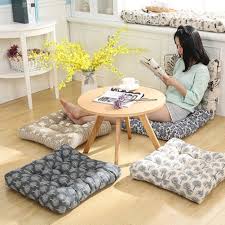 Amazon Com Tmjj Cotton Amp Linen Floor Pillow Cushion Japanese Futon Square Seat Cushion Thicken Chai Floor Pillows Floor Cushions Floor Seating Living Room