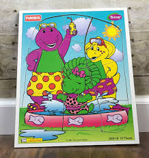 Vintage Playskool Wooden Puzzle Vintage Barney Playskool Puzzle Barney Puzzle Wooden Puzzle Barney Puzzle Sum Wooden Puzzles Vintage Kids Toys Playskool
