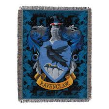 Classic size woven tapestry blanket measures 50″ x 60″. Harry Potter Ravenclaw Crest Woven Tapestry Throw Blanket The Northwest Group Llc