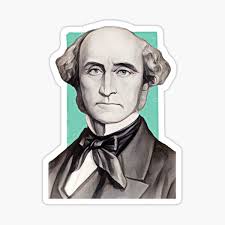 English Philosopher John Stuart Mill illustration " Sticker for Sale by  Litstoy