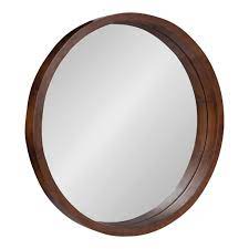 Maybe you would like to learn more about one of these? Kate And Laurel Hutton Round Decorative Modern Wood Frame Wall Mirror 22 Inch Diameter Walnut Finish Walmart Com Walmart Com