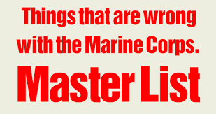 Things That Are Wrong With The Marine Corps Master List