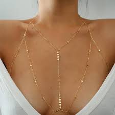 14k Gold Filled Tiny Coins T Row Dainty Chain Bralette Halter Top Body Chain Chain Bralette Real Gold Body Chain In 2021 Gold Body Chain Body Chain Full Body Chain