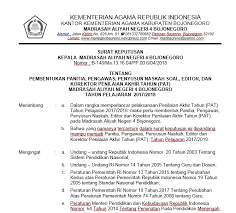 Contoh format sk panitia terlampir. Contoh Sk Panitia Pat Terbaru Word