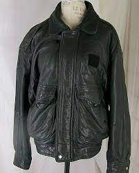 Tom James Southwest Airlines Pilot Bomber Men S Black Leather Jacket Medium Vtg Tomjames Bomber Black Leather Jacket Men Leather Jacket Men Mens Bomber