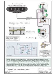 Building a telecaster dream machine part 3 the wiring mark. Wiring Diagram For A Vm Telecaster Bass Standard 1 Pup Squier Talk Forum