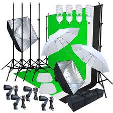 Linco Am169 Photo Video Studio Light Kit 3 Color Backdrops Black White Green Am169
