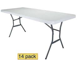Lifetime Products 5011 White Granite Durastyle 6 Ft Fold In Half Folding Tables 14 Pack Lifetime Tables Folding Table Half Table
