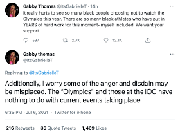Maybe you would like to learn more about one of these? Sprinter Gabby Thomas Asks Black People Not To Boycott The Olympics We Want Your Support Shine My Crown