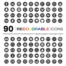 Resume Icons Set Recolorable Icons For Microsoft Word Etsy Resume Icons Icon Icon Set