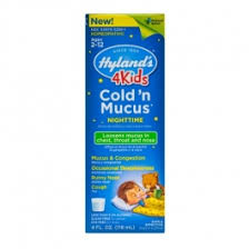 Hylands 4 Kids Cold N Mucus Nighttime Relief Liquid 4 Fl Oz
