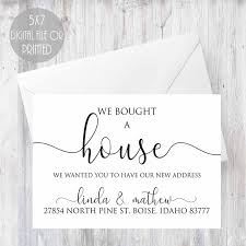 We Bought A House Announcement Card New Home Address Change Etsy New Address Cards Address Change Announcement New House Announcement