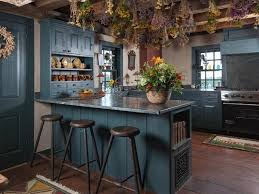 Dark Teal Cabinets With Matching Kitchen Door And Slate Gray Quartz Countertop With Backsplash With Ch Farmhouse Kitchen Interior Rustic Kitchen Garrison House