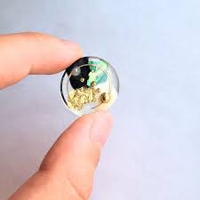 ミモザとダルメシアン 春 アシンメトリー ユニーク レジン 可愛い カッコイイ サージカルステンレス 樹脂ピアス イヤリング ハンドメイド 簡単 アクセサリー 手作り ピアス レジン ハンドメイド ピアス レジン