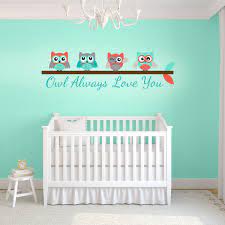 Shop for baby owl wall art from the world's greatest living artists. Turquoise And Coral Owl Always Love You Wall Decal Wall Decal World