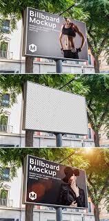 Large Horizontal Billboard In Outdoor Landscape Mockup Free Psd Templates Billboard Mockup Mockup Billboard
