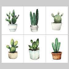 Discover how to recreate this look at home. Watercolor Plants Cactus Flower Poster Prints Minimalist Decoration Art Canvas Painting Wall Picture For Living Room Home Decor Flower Canvas Art Cactus Paintings Flower Painting