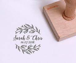 Wedding Stamp For Invitation Leaf Pattern Motif Wedding Etsy Wedding Stamp Wedding Rubber Stamps Custom Rubber Stamps